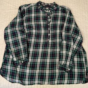 Loft ruffle henly plaid tunic